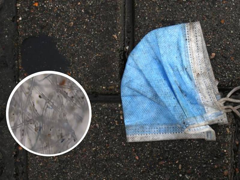 TikToker analiza con microscopio un cubrebocas sin lavar; el resultado se viraliza