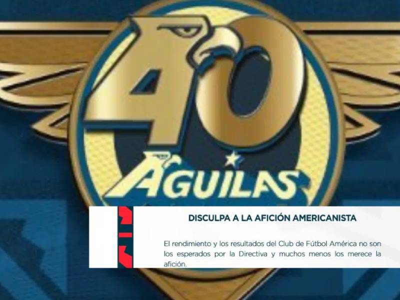 América ¡reconoce las frustraciones! de su afición y pide perdón