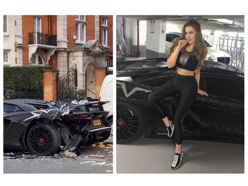 Así destruyó una influencer su Lamborghini con 2 millones de diamantes