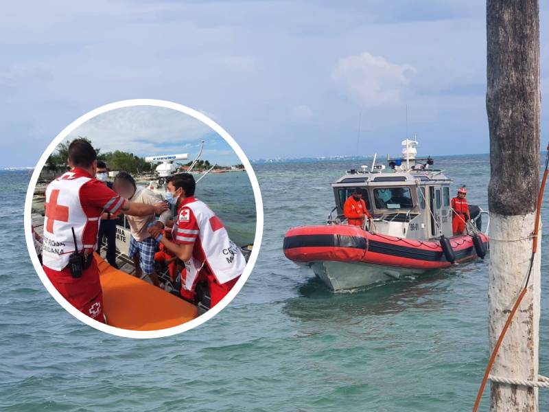 Brinda auxilio a persona en embarcación en Isla Mujeres