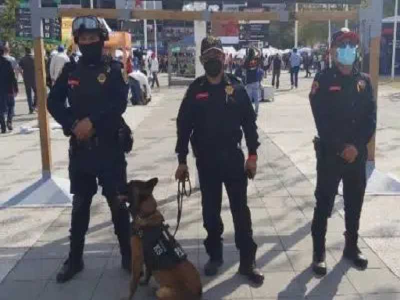 Policía Bancaria Industrial al cuidado de la gente durante evento de F1