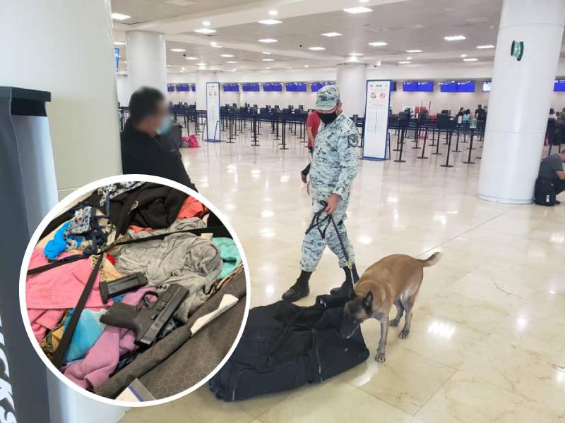 Detiene en el aeropuerto a dos mujeres con dos armas de fuego