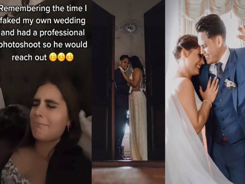 Mujer finge boda como venganza a su ex