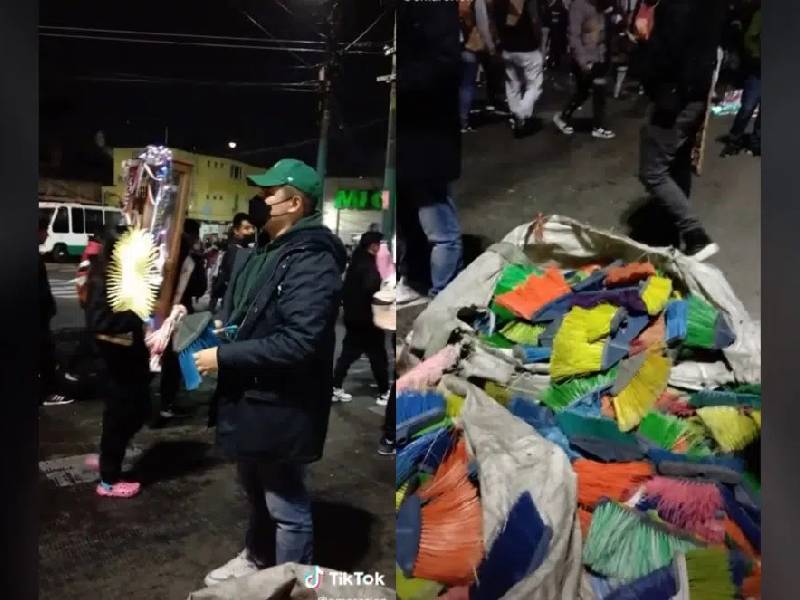 Video: Venden escobas a peregrinos para que limpien su basura en la Basílica