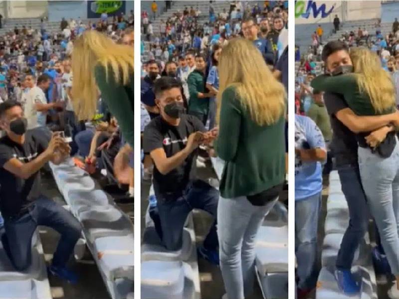 Video. Aficionado pide matrimonio a su novia en la final del Tampico vs Atlante