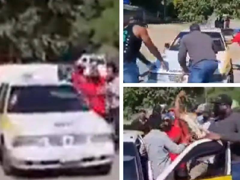 Video: Migrantes agreden a un taxista