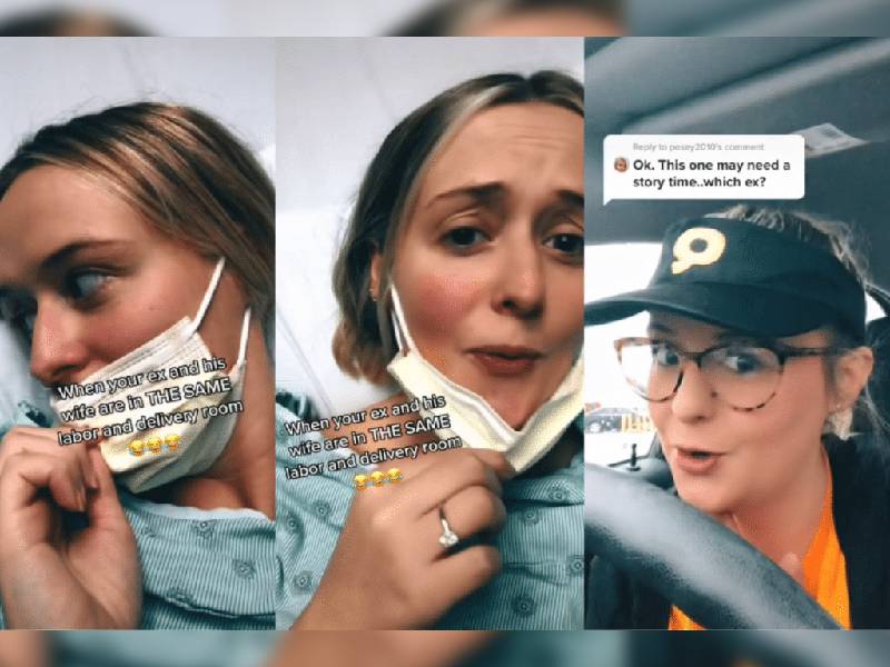 TikTok: ¿Mala suerte? Mujer comparte sala de partos con su exnovio y su esposa