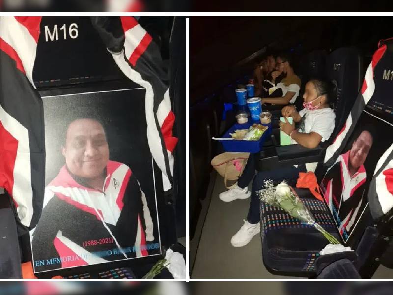 Mujer lleva foto de su esposo difunto al estreno de ÔÇÿSpider-Man: No Way HomeÔÇÖ