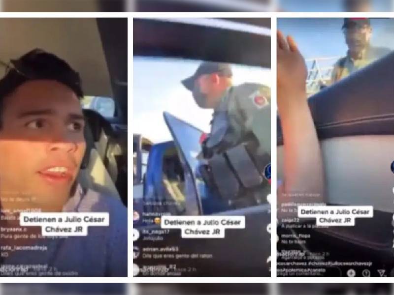 Video. Tratan de detener a Julio César Chávez Jr. en Sinaloa