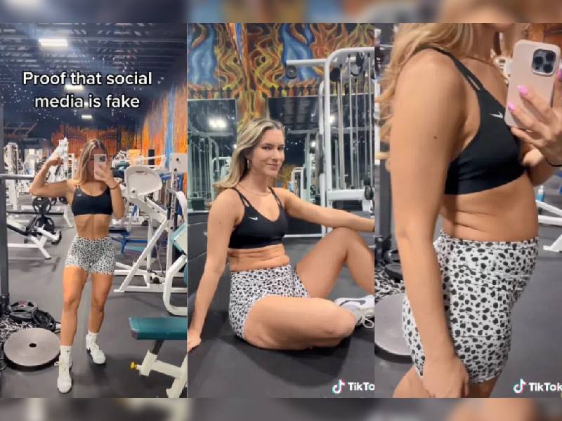 TikToker fitness expone la falsa perfección corporal de los influencers