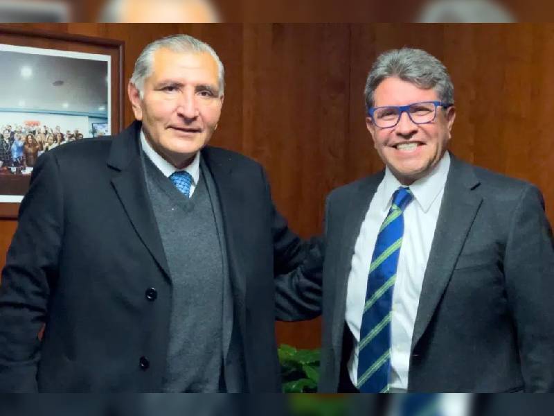 Se reúnen Ricardo Monreal y Adán Augusto López