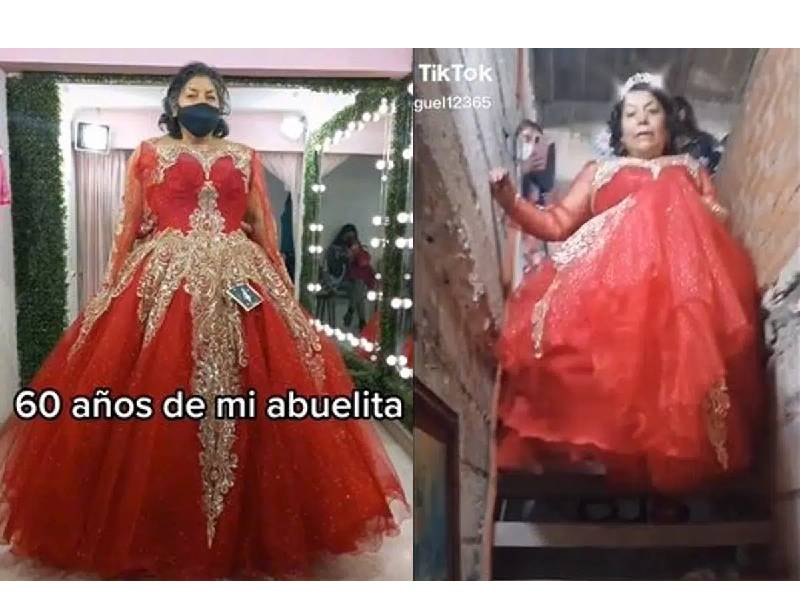 VIDEO. Abuelita se viraliza en TikTok tras celebrar fiesta de XV años