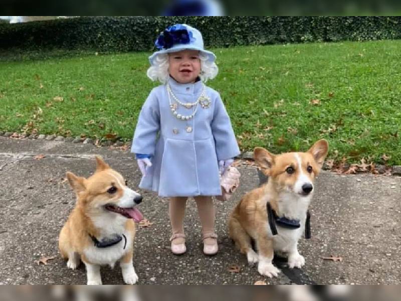 Niña de un año se disfraza de Reina Isabel II y Palacio de Buckingham le responde