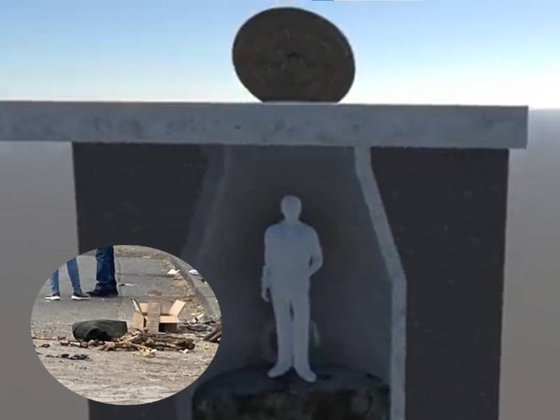 Secuestrado, encerrado en una coladera sobrevive con restos humanos