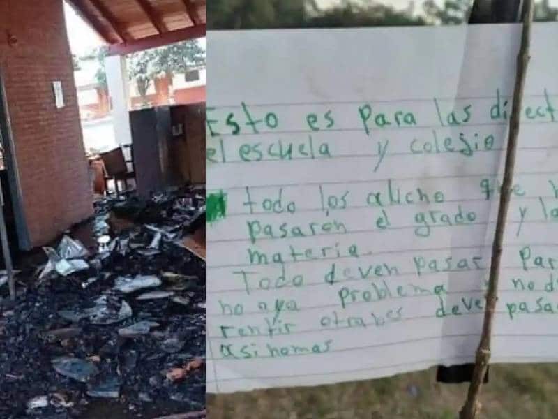 Tras reprobarÔÇª ¡Queman la escuela!