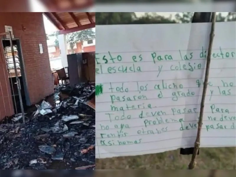 Queman la escuela por haberlos reprobado