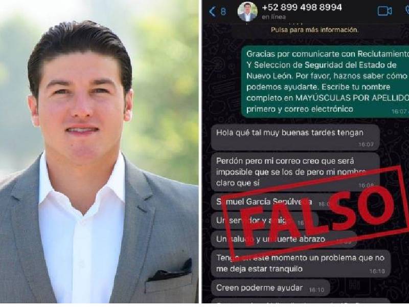 Estafadores se hacen pasar por Samuel García