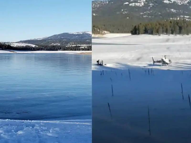 Se desploma embalse congelado y caen patinadoresÔÇªmuere uno