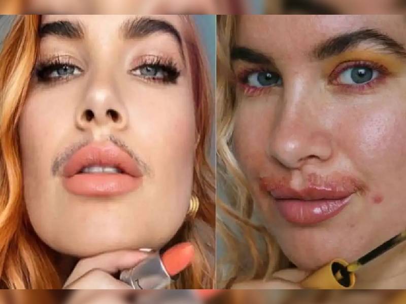 Influencer impone una increíble tendencia entre mujeres, dejarse crecer el bigote