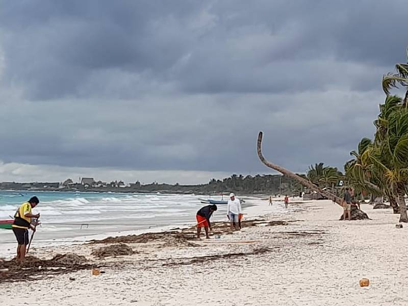 Condiciones no aptas para nadar en Tulum