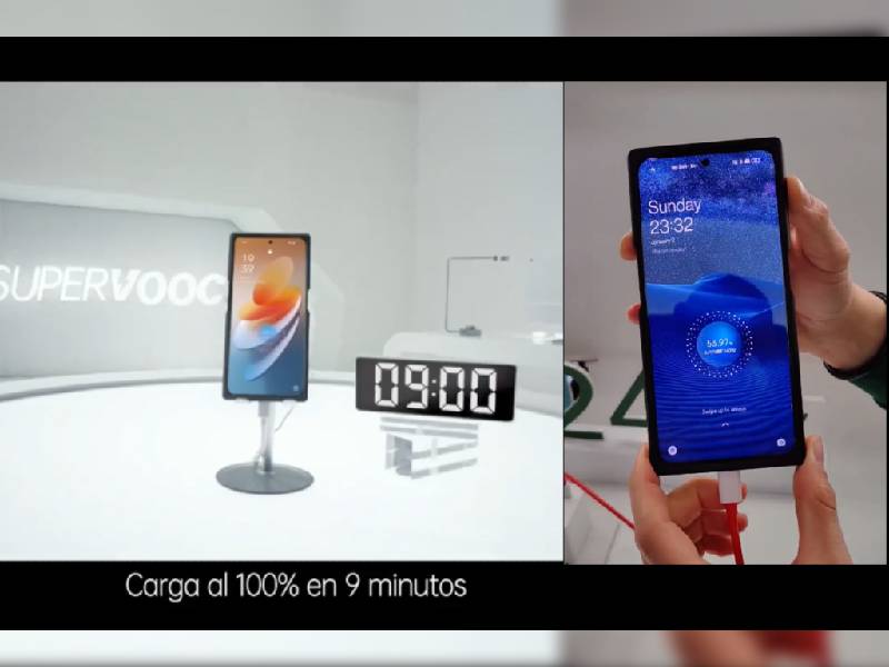 OPPO rompe récords en carga rápida; de 0 a 100% en 9 minutos