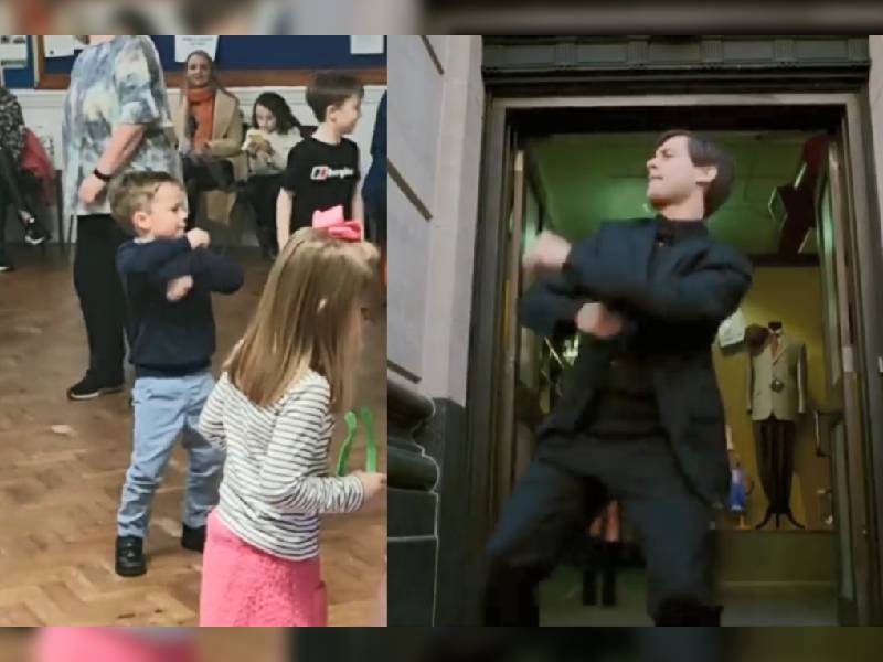 Niño baila igual a Tobey en Spiderman 3 y roba corazones