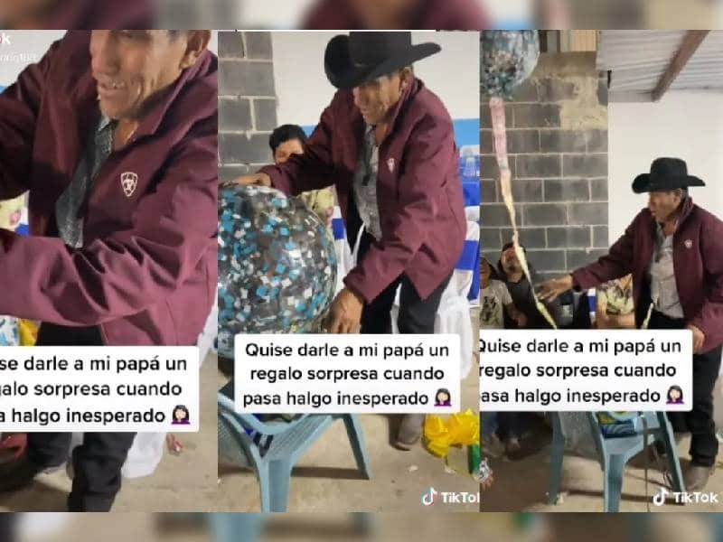 TikTok: Hija le regala a su padre globo con dinero y se le vuela