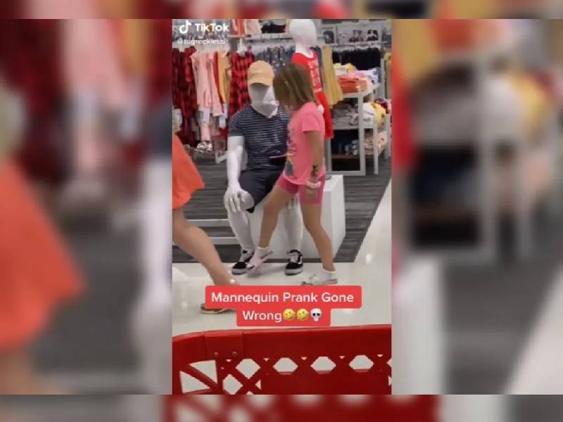 TikTok: Maniquí ¡cobra vida!ÔÇª pero termina mal