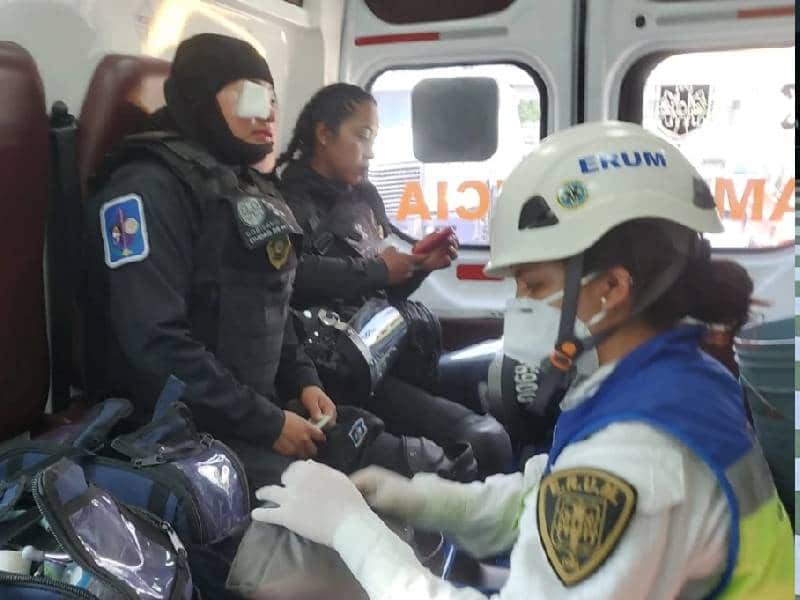 Van 12 personas lesionadas por marcha del 8M