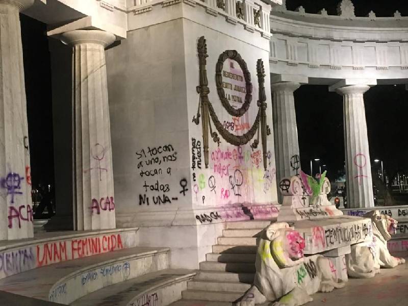 Museo de arte contemporáneo dejará pintas de marcha feminista
