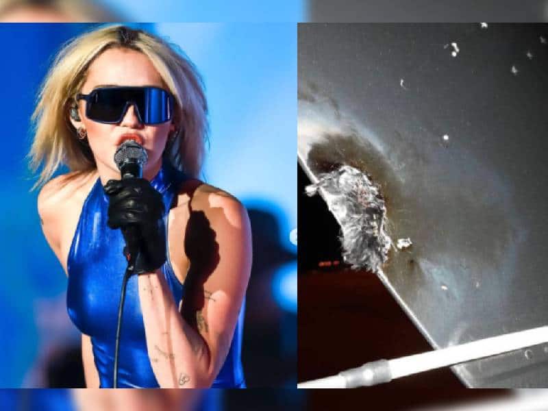 Miley Cyrus no llega a Asunciónico, su avión fue golpeado por un rayo