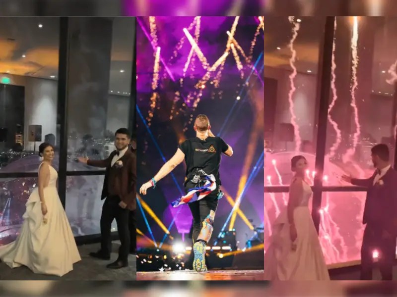 Boda se vuelve viral por tener el concierto de Coldplay de fondo