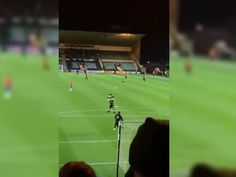 Captan pelotazo a la mascota de un equipo de futbol y la furia que se desató