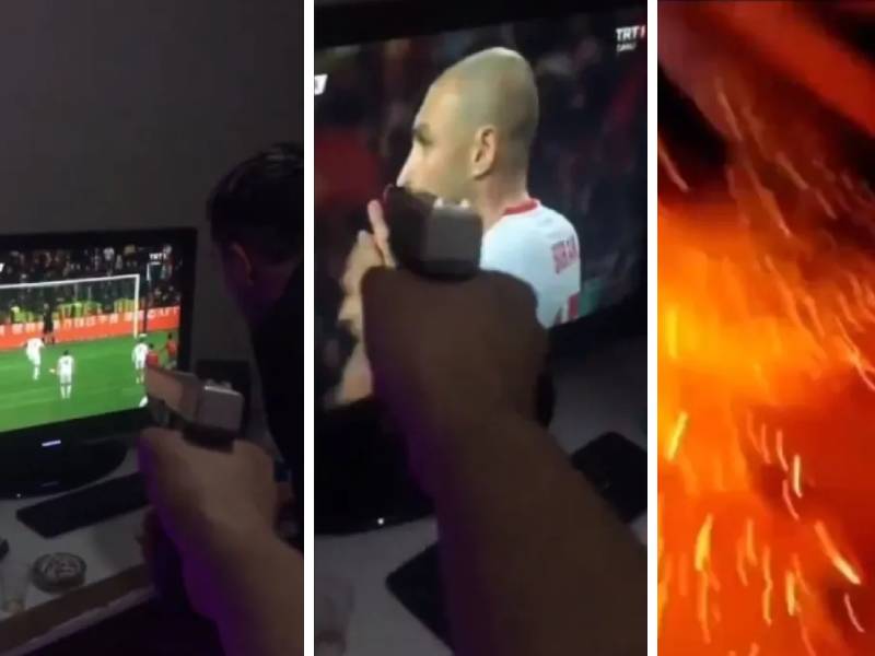 Turquía queda fuera del Mundial y aficionado le dispara a la TV