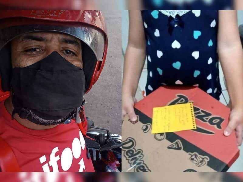 Repartidor se viraliza por ayudar a familia que no tenían que comer