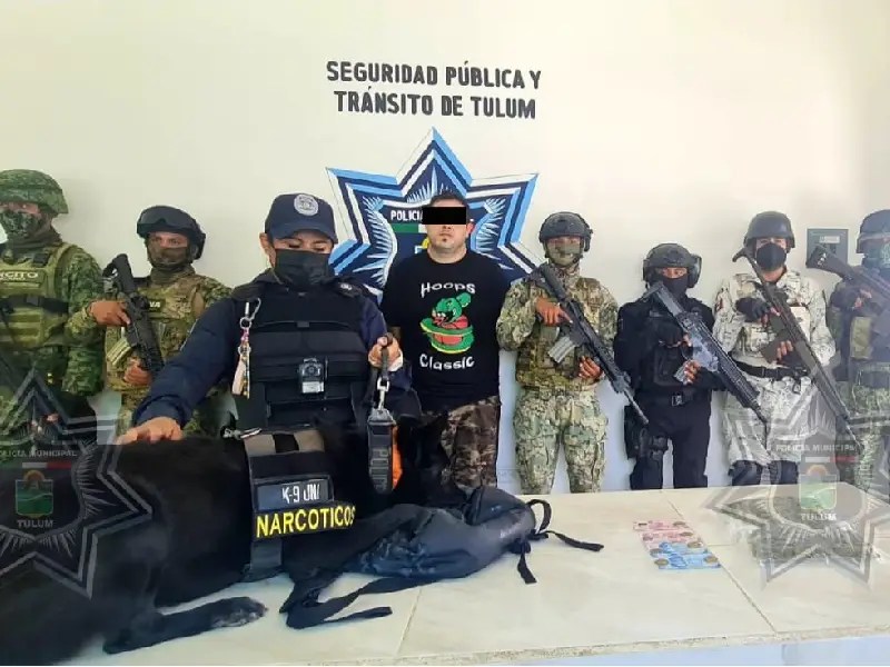 Aseguran a sujetos con mochila de estupefacientes