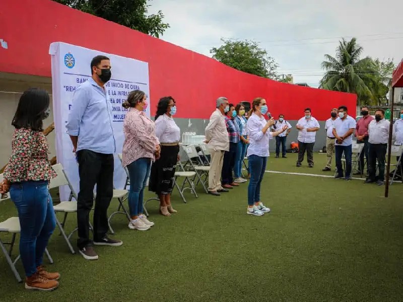 Rehabilitarán cancha de futbol rápido en la Colonia Las Américas de Ciudad Mujeres