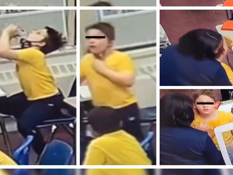 Video. Profesora salva a niño de ahogarse con la maniobra Heimlich
