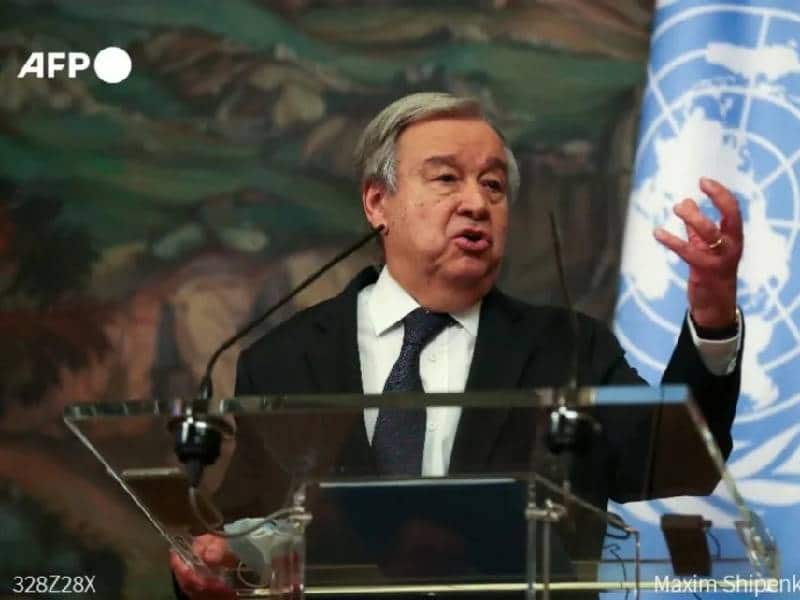 El secretario general de la ONU Antonio Guterres llegó a Ucrania