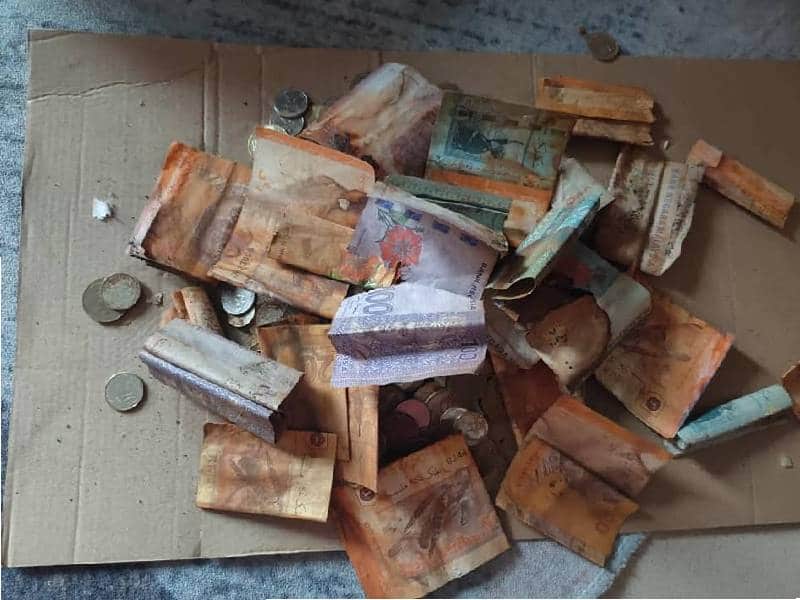 ¡Oh no los ahorros! hombre descubre que se pudrió todo su dinero