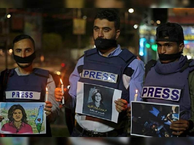 Los palestinos rinden homenaje a la periodista Shireen Abu Akleh muerta en Cisjordania