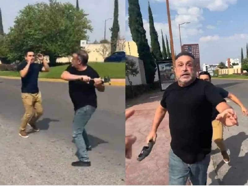 VIDEO: Un hombre agrede a una pareja; los atacó con un bastón de carro