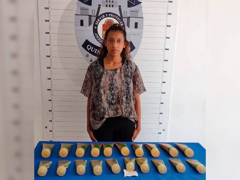 Jovencita de 18 años detenida por robo a comercio en Cancún