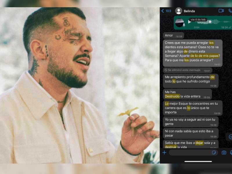 Nodal a mamá de Belinda: ¡Cuando me cansé de dar se acabó todo!