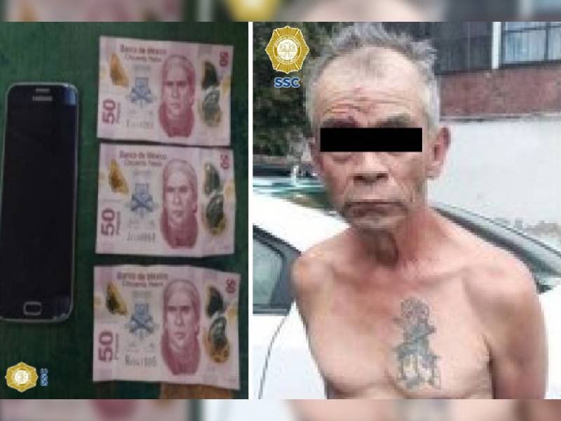 Detienen por octava vez a hombre de 60 años por robo