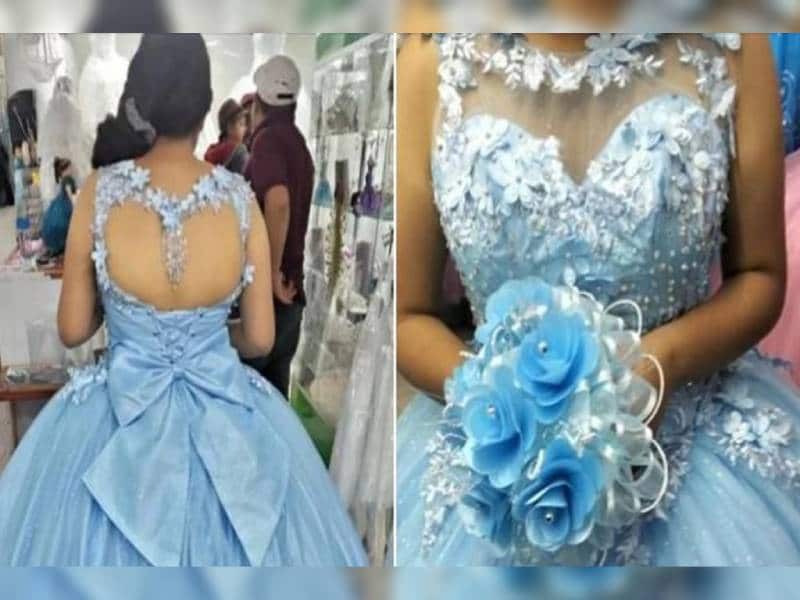 Quinceañera casi se queda sin fiesta tras perder vestido en combi