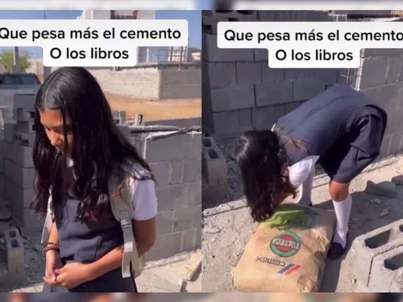 Padre que lleva a su hija a "la obra" por querer dejar la escuela