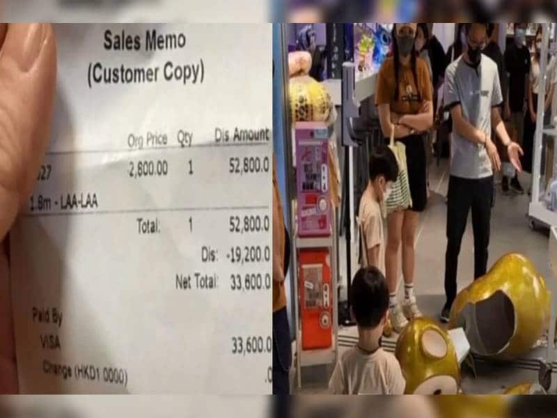 Niño rompe figura de "Teletubbie",padre paga cerca de 84 mil pesos por el daño