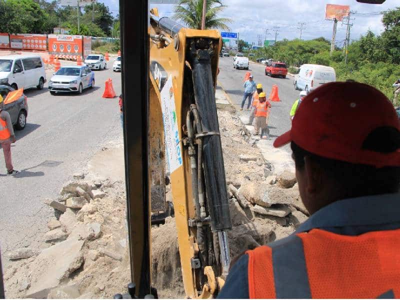 Primeros cierres de accesos vehiculares por las obras del Puente Nichupté
