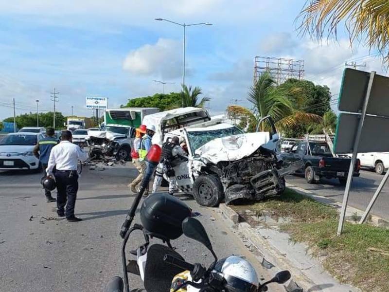 Guardia Nacional se impacta en el Boulevard Colosio